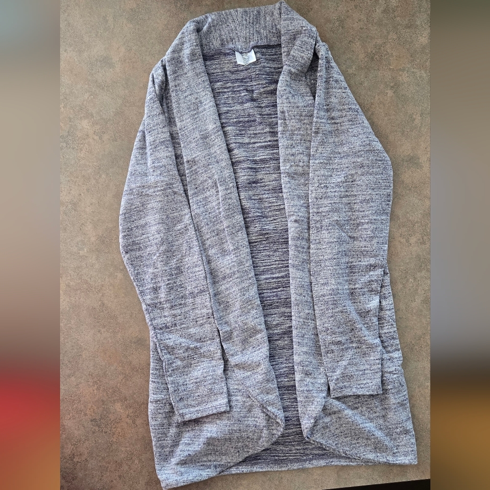 Boutique Gray Open Front Cardigan